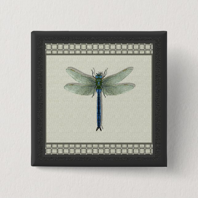 Flight of the Dragonfly Fashion 15 Cm Square Badge (Front)