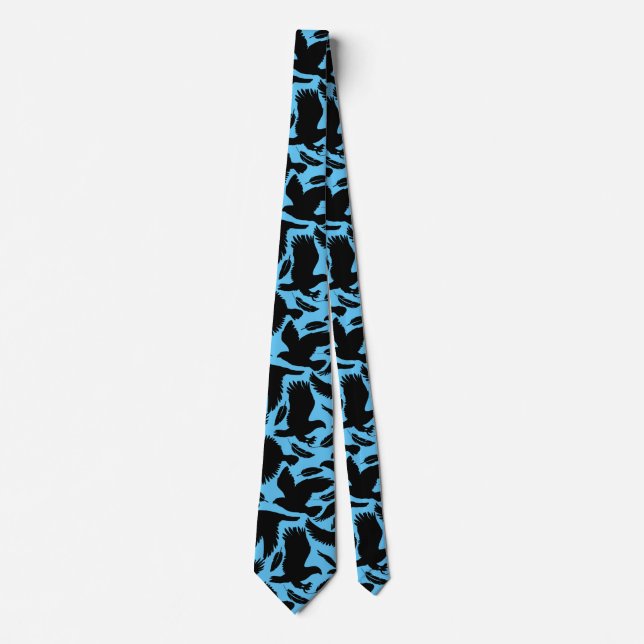 Flight of the Eagles black.w L blue BG Tie (Front)