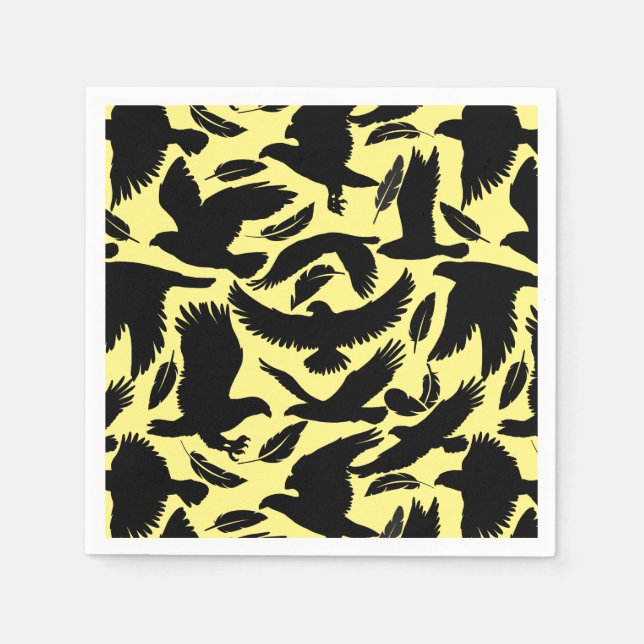 Flight of the Eagles black.w L Yellow BG Napkin (Front)