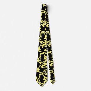 Flight of the Eagles black.w L Yellow BG Tie