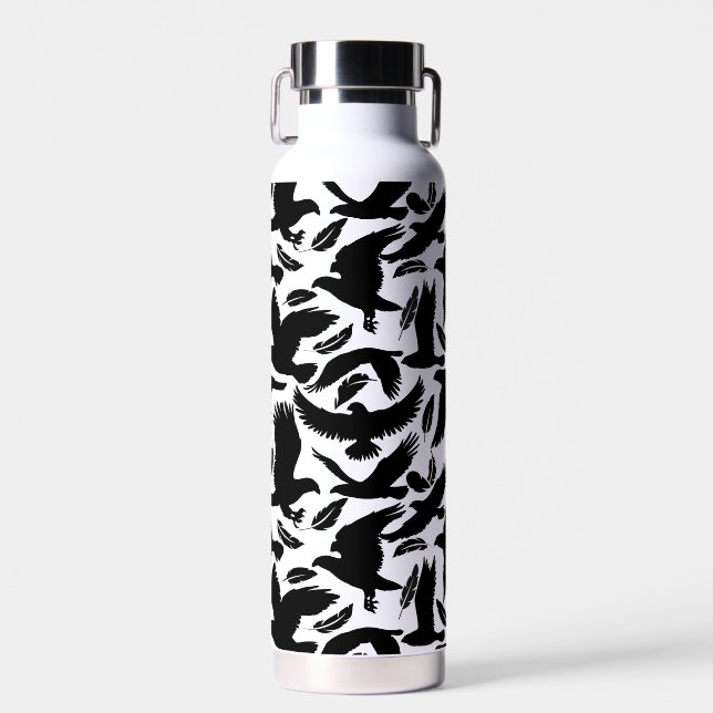 Flight of the Eagles black.w No BG Water Bottle (Front)