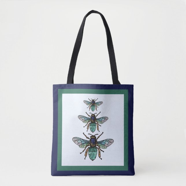 Flight of the glitter bees tote bag (Front)