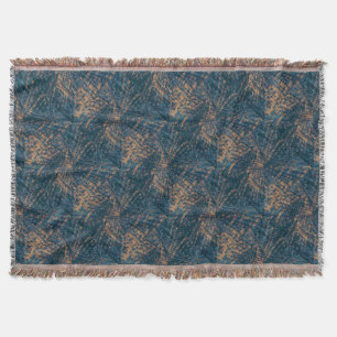 Flight of the peacock abstract pattern throw