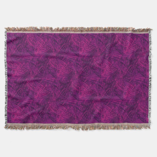 Flight of the purple parrot abstract pattern throw (Front)