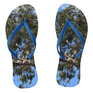 "Flight of the Wild: White Australian Cockatoos  Thongs