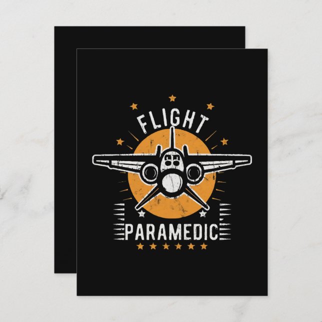 Flight paramedic enclosure card (Front/Back)
