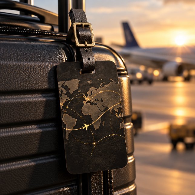 Flight Path Map Aviation Luggage Tag (Creator Uploaded)