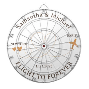 Flight Plane Travelling board Wedding Dartboard