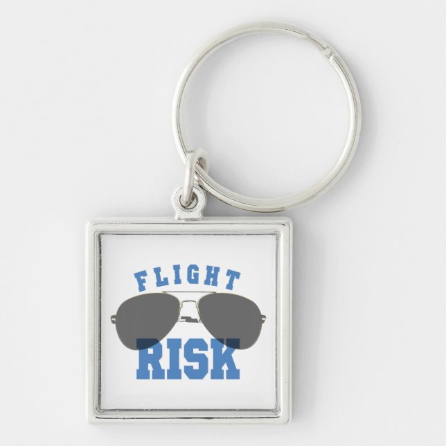 Flight Risk Aviation Glasses Key Ring (Front)