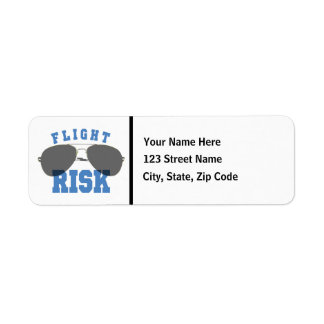 Flight Risk Aviation Glasses Return Address Label