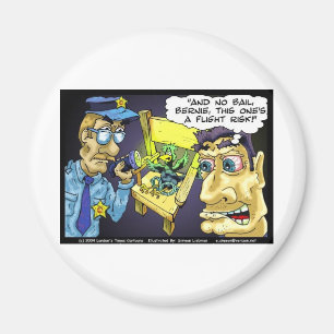 Flight Risk Funny Bird Cartoon Gifts & Tees Magnet