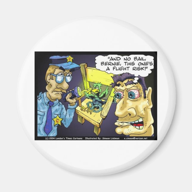 Flight Risk Funny Bird Cartoon Gifts & Tees Magnet (Front)