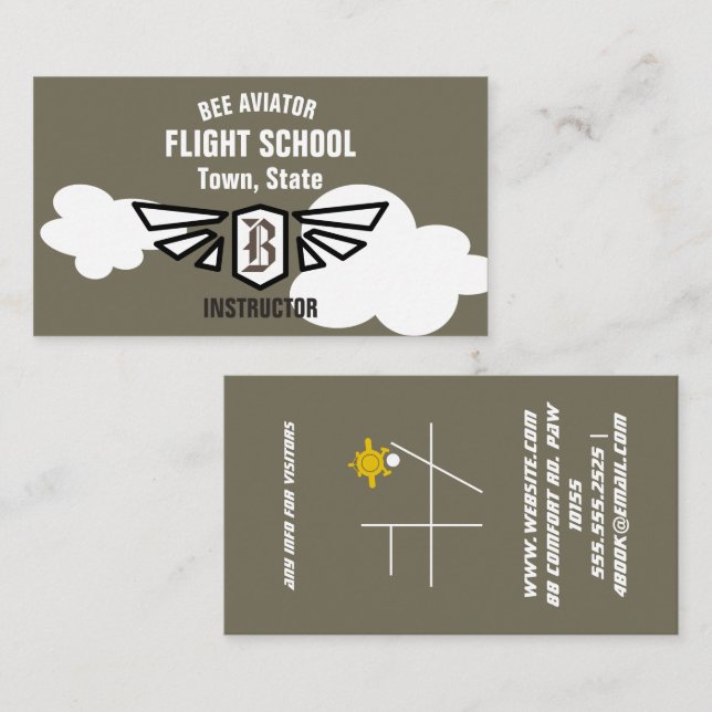 Flight School Business Card (Front/Back)