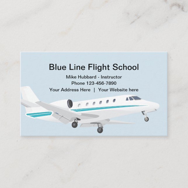 Flight School Instructor Business Card (Front)