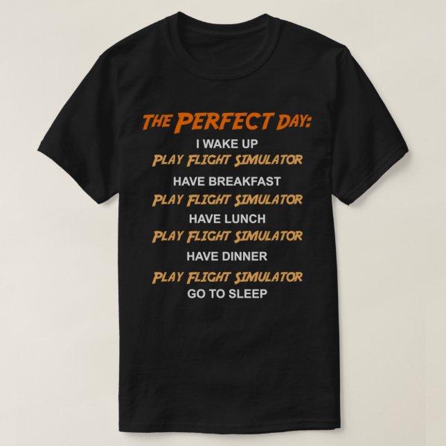Flight Simulator T-Shirt (Design Front)