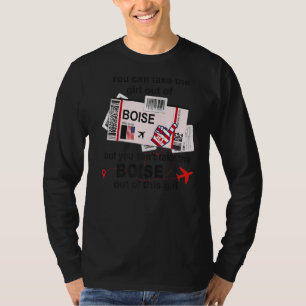 Flight Ticket Boise Girl from Boise Boarding Pass T-Shirt