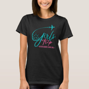 Flight Travel Outer Banks Carolina Matching Girls  T-Shirt