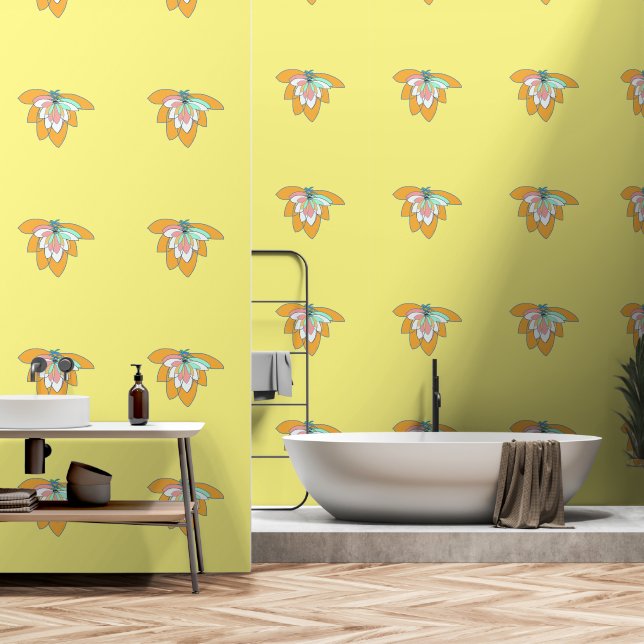 Flight Yellow Wallpaper (Bathroom)