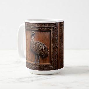 Flightless Wonders: Australian Emu Wood Print, Coffee Mug