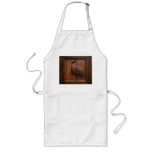 Flightless Wonders: Australian Emu Wood Print, Long Apron