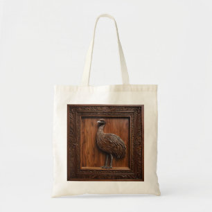 Flightless Wonders: Australian Emu Wood Print, Tote Bag