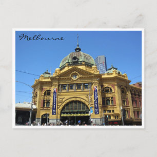 flinders st station grand postcard