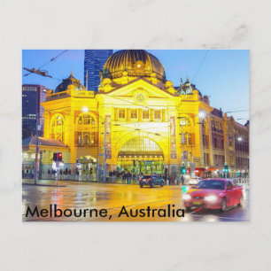 Flinders st train station, Melbourne Postcard