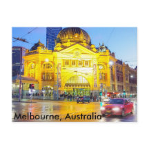 Flinders st train station, Melbourne Postcard