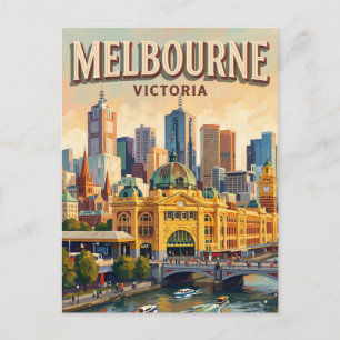 Flinders Street Station Melbourne Australia Postcard