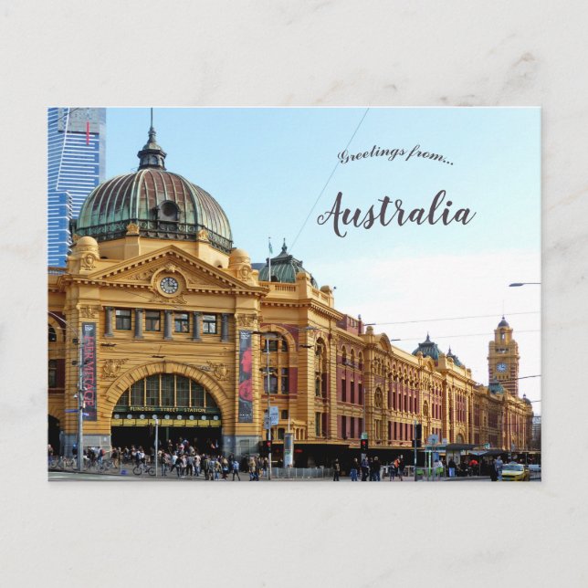 Flinders Street Station Melbourne Australia Postcard (Front)