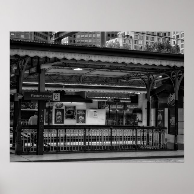 Flinders Street Station Platform Melbourne Poster (Front)
