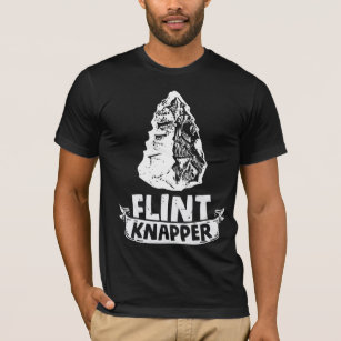 Flint Knapper Arrowhead Stone collectors History T-Shirt