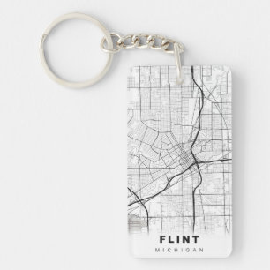 Flint Map Key Ring