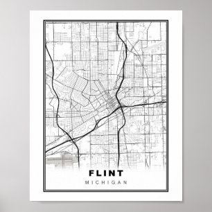 Flint Map Poster