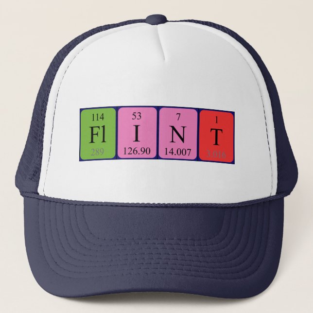 Flint periodic table name hat (Front)