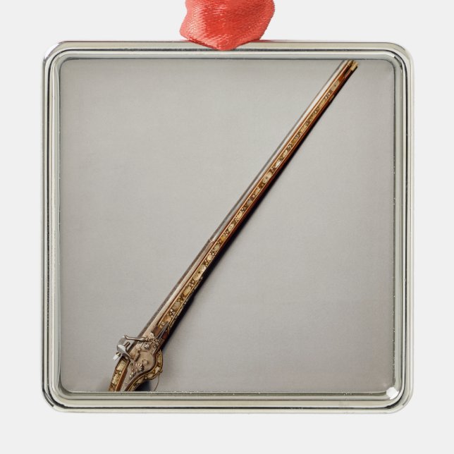 Flintlock rifle metal tree decoration (Front)