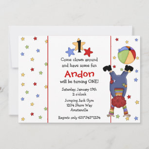 Flip Clown Invitation