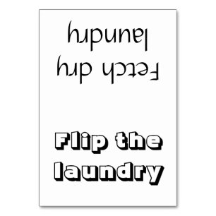 Flip/Fetch Laundry Reminder Card