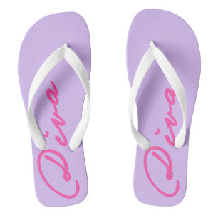 FLIP FLIPS with DIVAtude! (Pink Lettering) Thongs