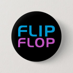 Flip Flop 6 Cm Round Badge