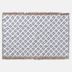 Flip Flop (blue) Throw Blanket