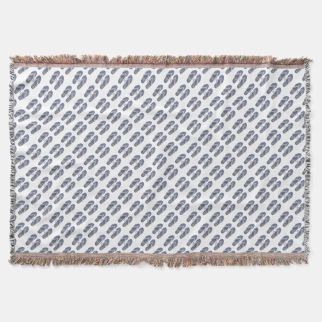 Flip Flop (blue) Throw Blanket (Front)
