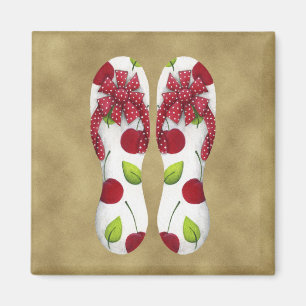 Flip Flop Cherries Magnet