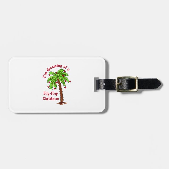 FLIP FLOP CHRISTMAS LUGGAGE TAG (Front Horizontal)