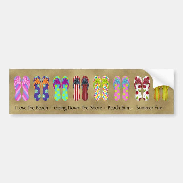 Flip Flop Collections Bumper Sticker (Front)