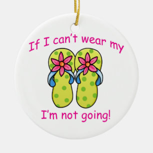Flip Flop Crisis Ceramic Ornament