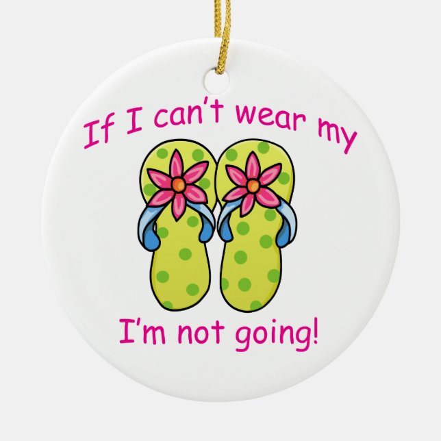 Flip Flop Crisis Ceramic Ornament (Front)