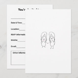Flip Flop, cute, sandal themed Invitation