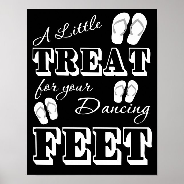 Flip Flop Dancing Wedding Sign - 11" x 14" (Front)
