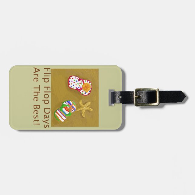 Flip Flop Days Luggage Tag (Front Horizontal)